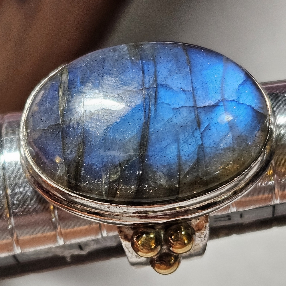 Blue LabradoriteSterling silver Ring